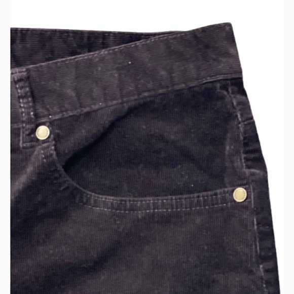 CHAPS CORDUROY BLACK CHICO BOOTCUT  PANTS STRETCH PLUS-SIZE 16 - Picture 5 of 9